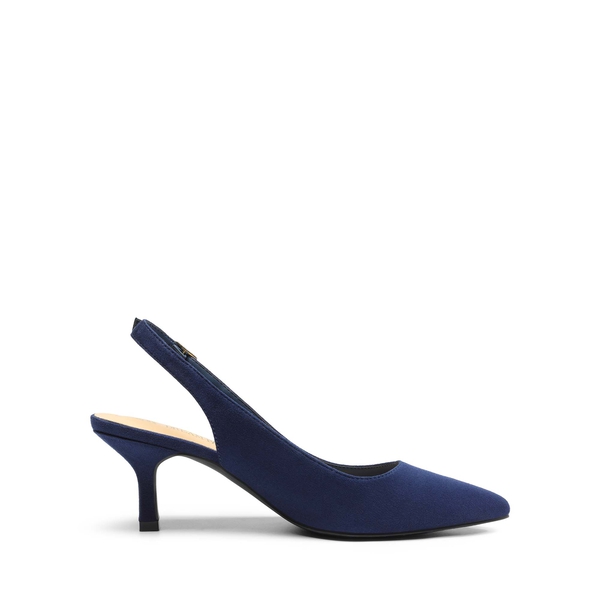 Slingback Pointed Toe Kitten Heel Pumps dreampairs